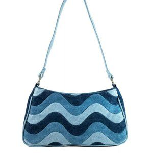 Women's Gianna Denim Wave Small Shoulder Bag